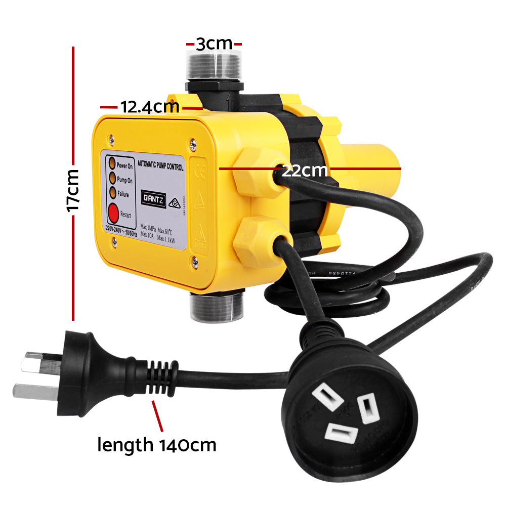 giantz-automatic-electronic-water-pump-controller-yellow at www.mallsonline.com.au