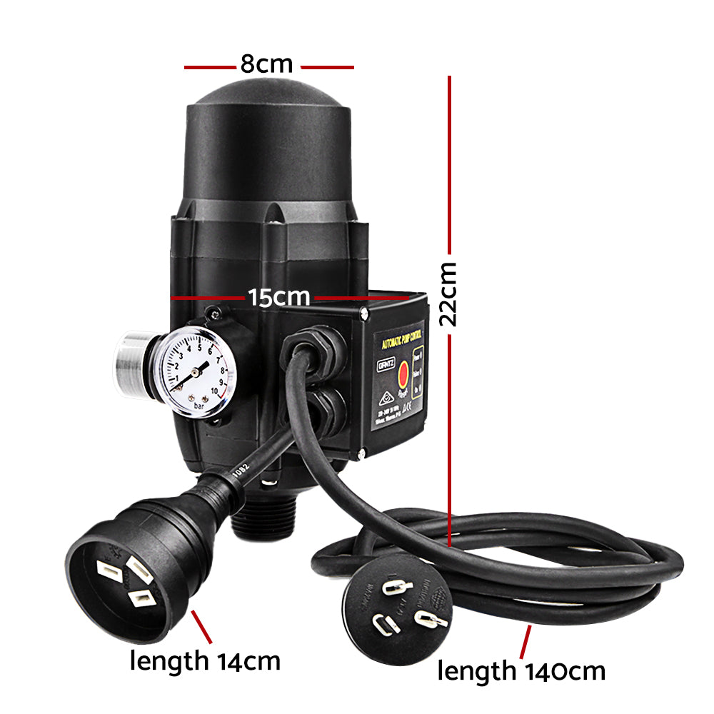 giantz-adjustable-automatic-electronic-water-pump-controller-black at www.mallsonline.com.au