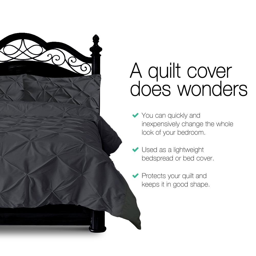 giselle-quilt-cover-set-diamond-pinch-black-king at www.mallsonline.com.au