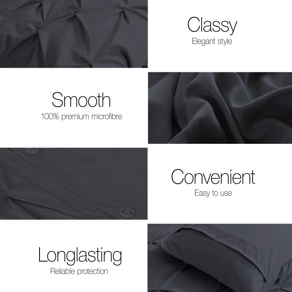 giselle-quilt-cover-set-diamond-pinch-black-king at www.mallsonline.com.au