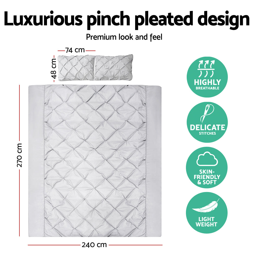 giselle-quilt-cover-set-diamond-pinch-grey-super-king at www.mallsonline.com.au