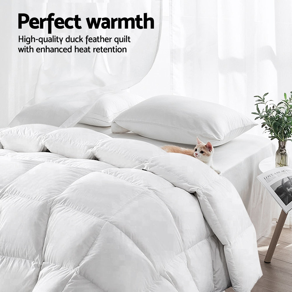 giselle-bedding-duck-down-feather-quilt-500gsm-queen-size at www.mallsonline.com.au
