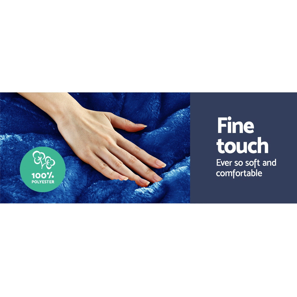 giselle-bedding-faux-mink-quilt-queen-size-navy at www.mallsonline.com.au