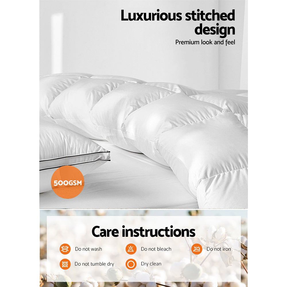 giselle-bedding-king-size-500gsm-goose-down-feather-quilt at www.mallsonline.com.au
