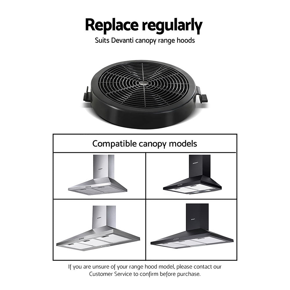 devanti-pyramid-range-hood-rangehood-carbon-charcoal-filters-replacement-for-ductless-ventless at www.mallsonline.com.au