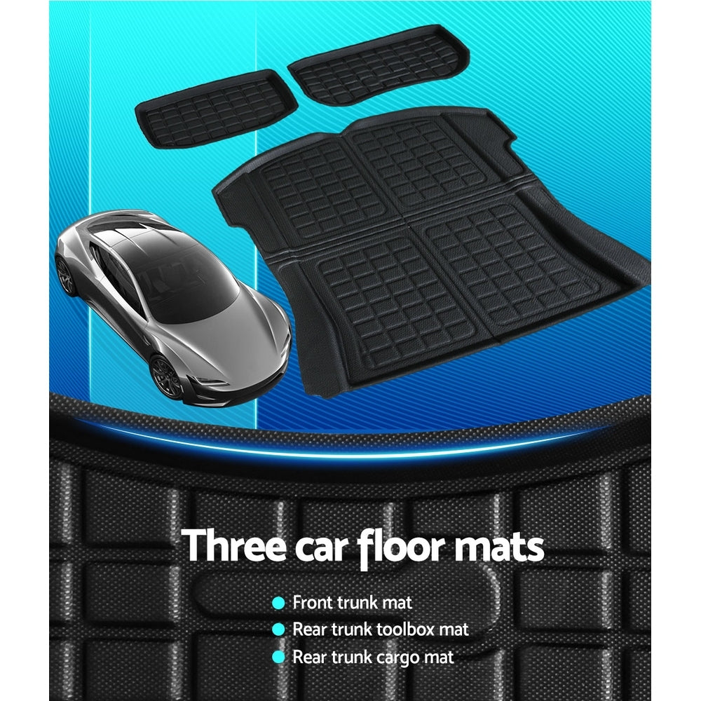 3pcs-car-rear-front-cargo-trunk-toolbox-luggage-rubber-mats-for-tesla-model-3-2021-2022 at www.mallsonline.com.au