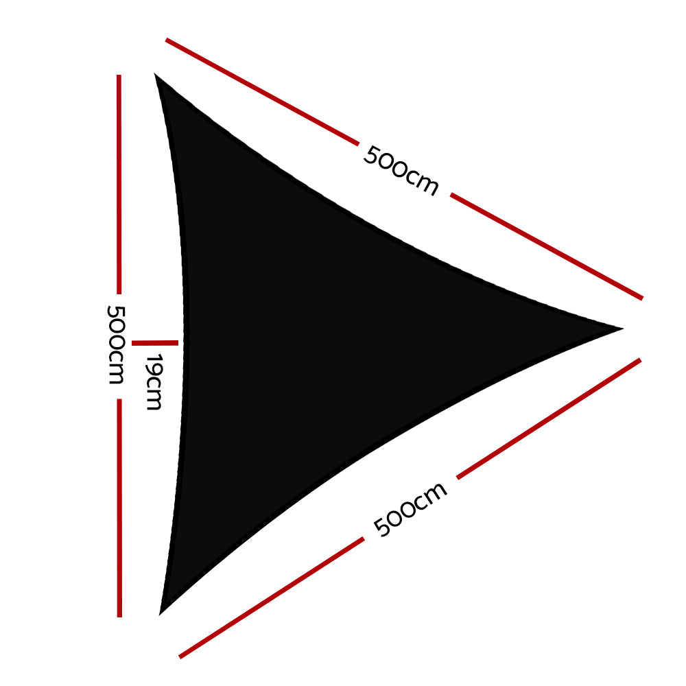 instahut-sun-shade-sail-cloth-shadecloth-outdoor-canopy-triangle-280gsm-5x5x5m www.mallsonline.com.au