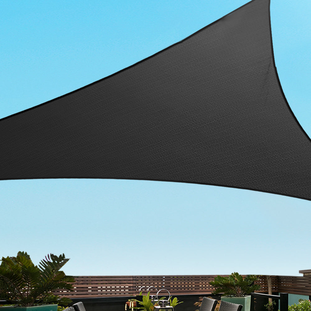 instahut-sun-shade-sail-cloth-shadecloth-outdoor-canopy-triangle-280gsm-5x5x5m www.mallsonline.com.au