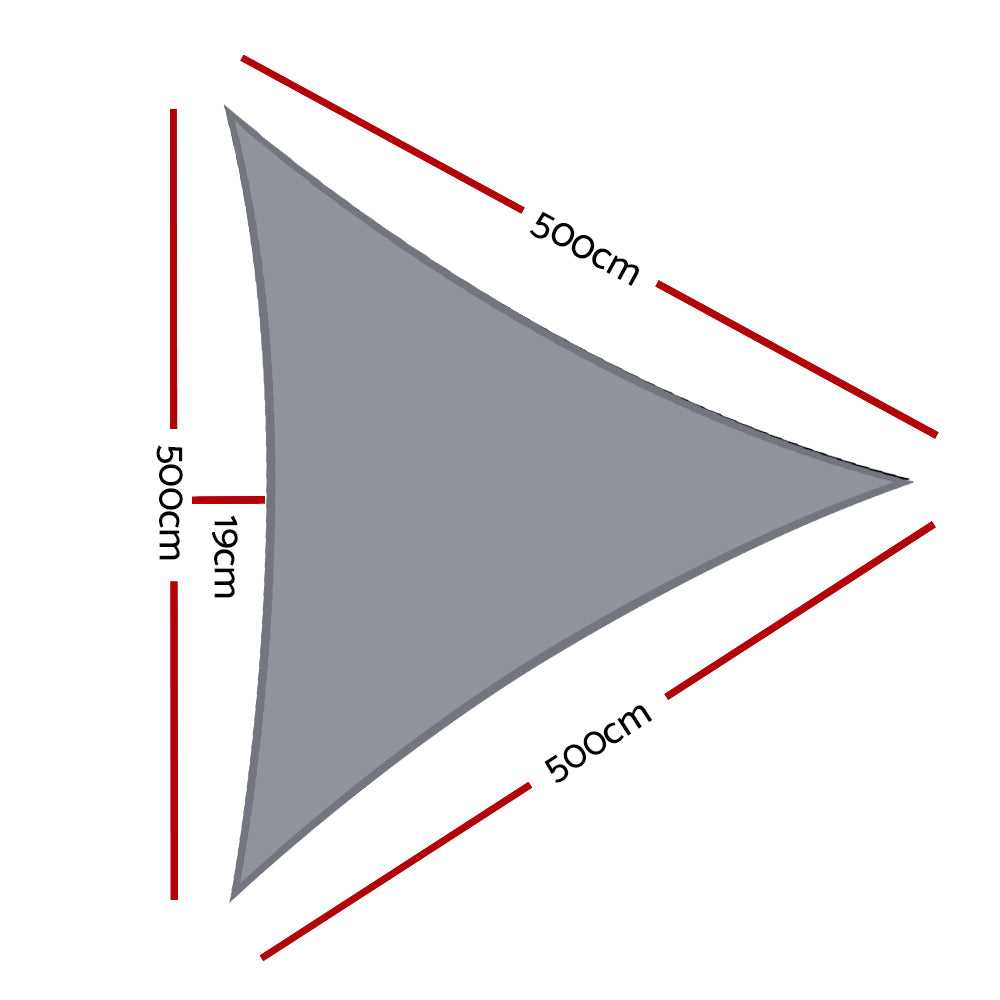 instahut-sun-shade-sail-shadecloth-outdoor-280gsm-5x5x5m www.mallsonline.com.au