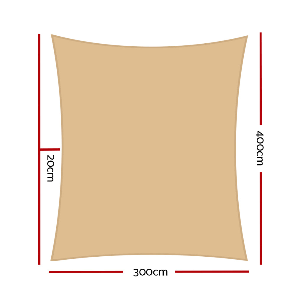 instahut-3-x-4m-waterproof-rectangle-shade-sail-cloth-sand-beige www.mallsonline.com.au