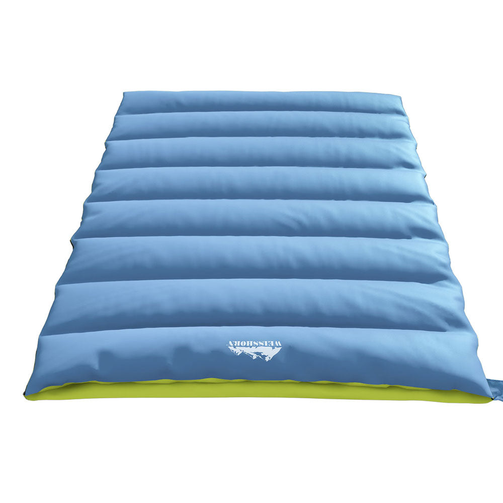 weisshorn-sleeping-bag-double-bags-thermal-camping-hiking-tent-grey-5-c at www.mallsonline.com.au