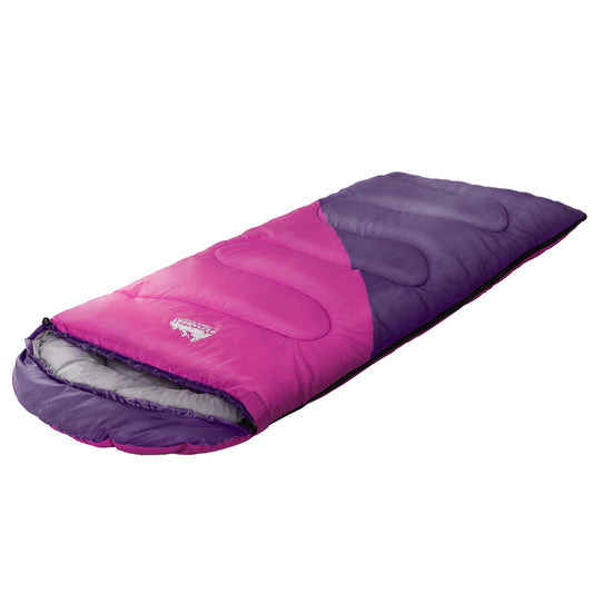 weisshorn-sleeping-bag-bags-kid-172cm-camping-hiking-thermal-pink www.mallsonline.com.au