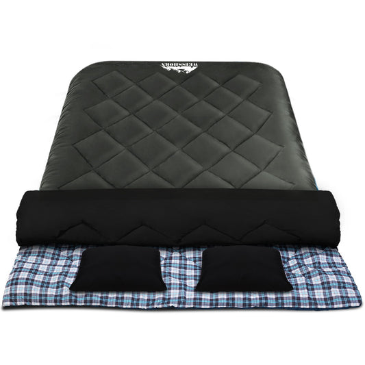 weisshorn-sleeping-bag-camping-hiking-tent-outdoor-comfort-5-degree-grey www.mallsonline.com.au