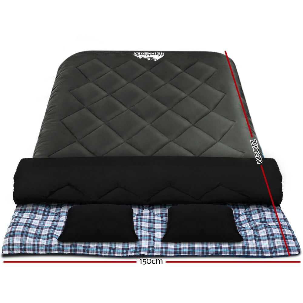 weisshorn-sleeping-bag-camping-hiking-tent-outdoor-comfort-5-degree-grey at www.mallsonline.com.au