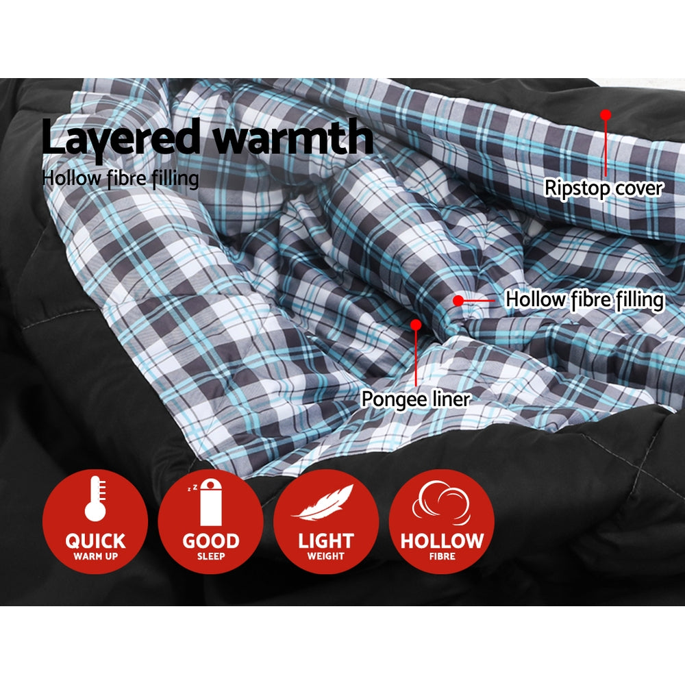 weisshorn-sleeping-bag-camping-hiking-tent-outdoor-comfort-5-degree-grey at www.mallsonline.com.au