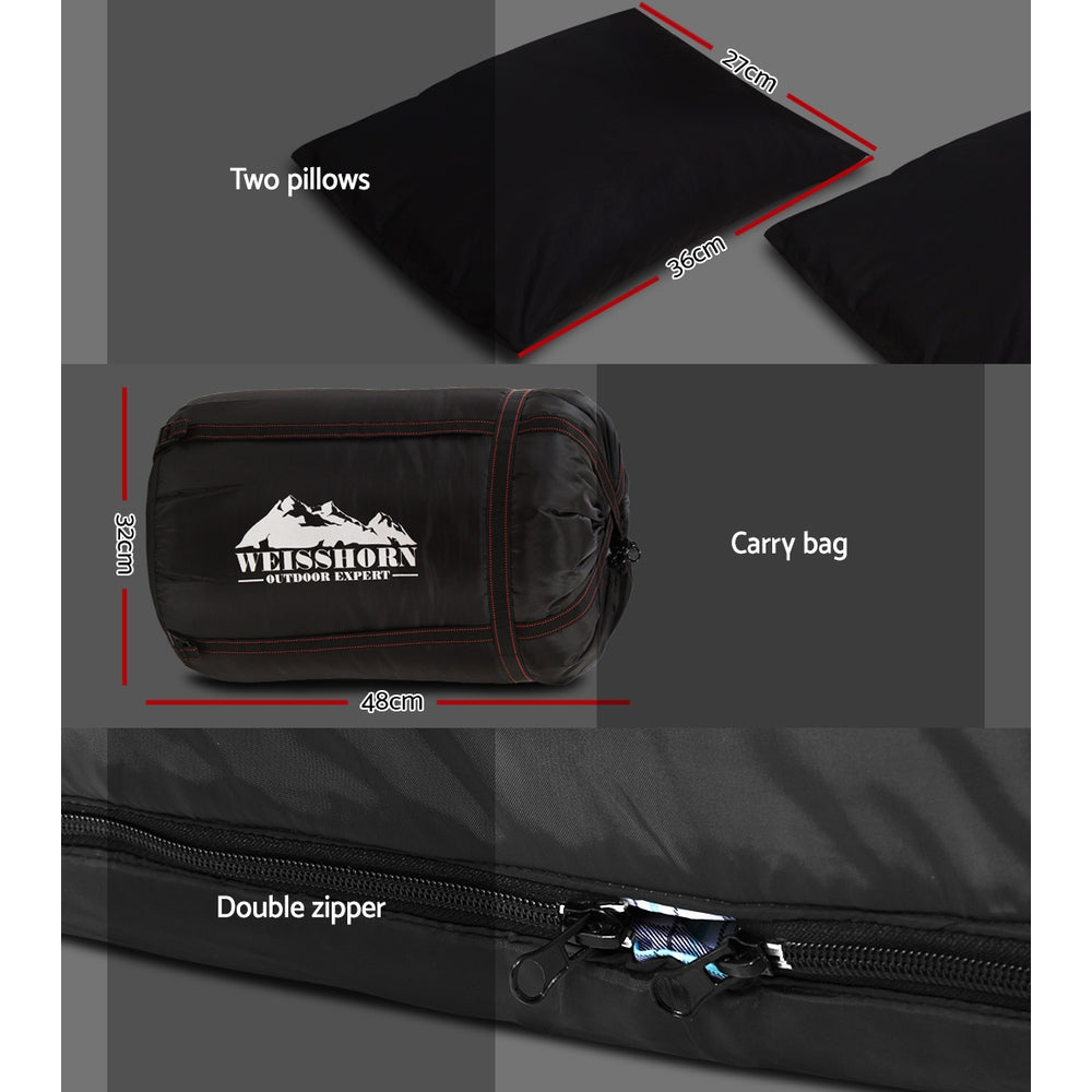 weisshorn-sleeping-bag-camping-hiking-tent-outdoor-comfort-5-degree-grey at www.mallsonline.com.au