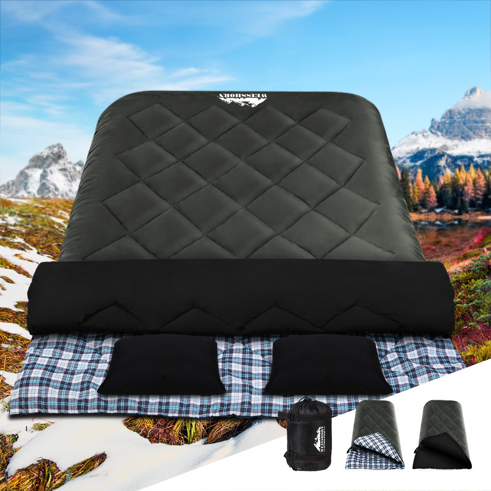 weisshorn-sleeping-bag-camping-hiking-tent-outdoor-comfort-5-degree-grey at www.mallsonline.com.au
