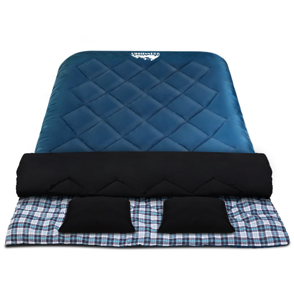 weisshorn-sleeping-bag-camping-hiking-tent-outdoor-comfort-5-degree-navy at www.mallsonline.com.au