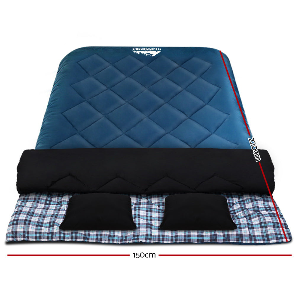 weisshorn-sleeping-bag-camping-hiking-tent-outdoor-comfort-5-degree-navy at www.mallsonline.com.au