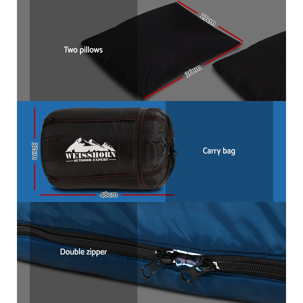 weisshorn-sleeping-bag-camping-hiking-tent-outdoor-comfort-5-degree-navy at www.mallsonline.com.au