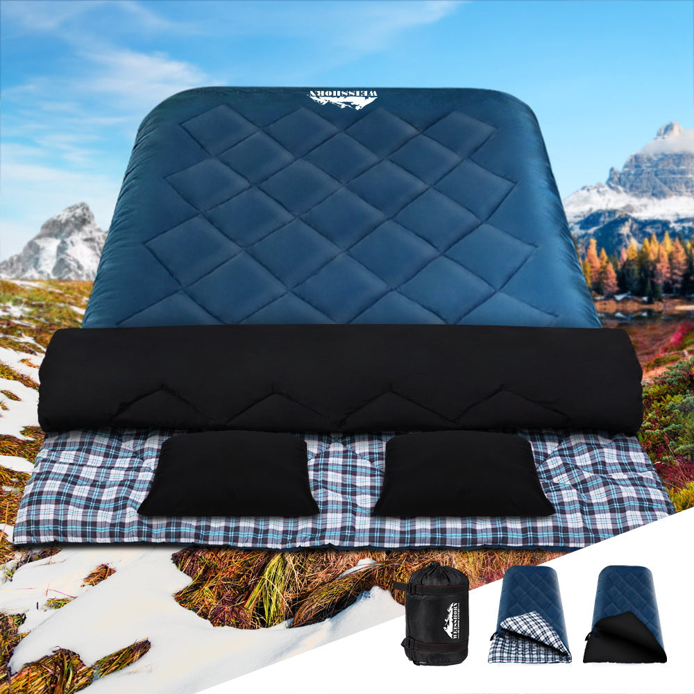 weisshorn-sleeping-bag-camping-hiking-tent-outdoor-comfort-5-degree-navy at www.mallsonline.com.au