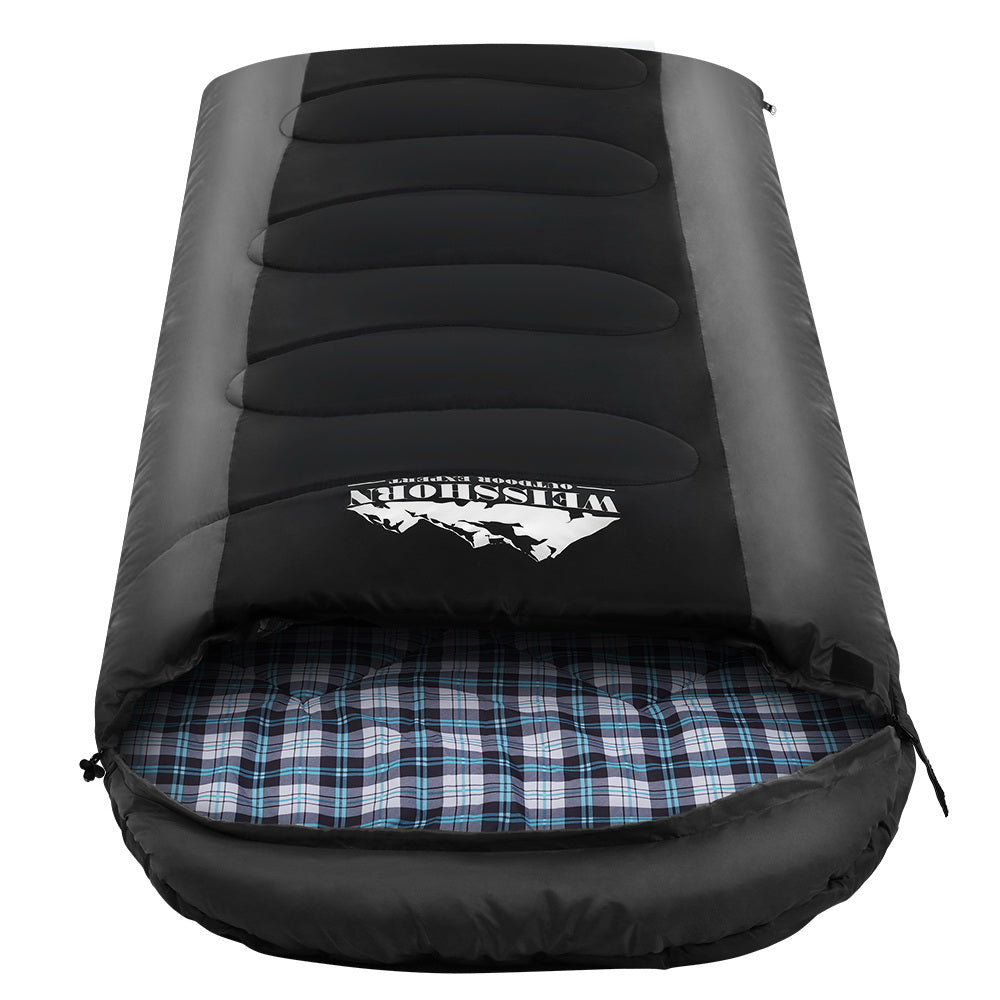 weisshorn-sleeping-bag-camping-hiking-tent-winter-thermal-comfort-0-degree-black at www.mallsonline.com.au