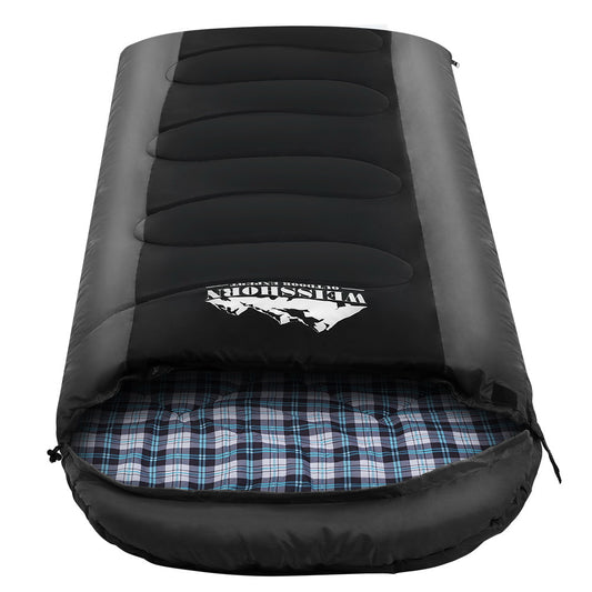 weisshorn-sleeping-bag-camping-hiking-tent-winter-thermal-comfort-0-degree-black www.mallsonline.com.au