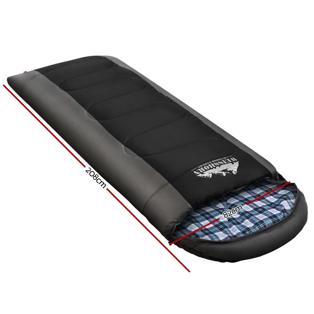 weisshorn-sleeping-bag-camping-hiking-tent-winter-thermal-comfort-0-degree-black at www.mallsonline.com.au