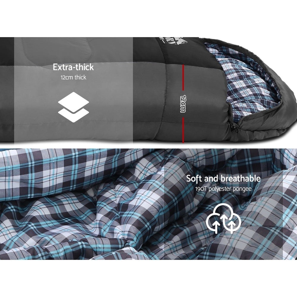 weisshorn-sleeping-bag-camping-hiking-tent-winter-thermal-comfort-0-degree-black at www.mallsonline.com.au