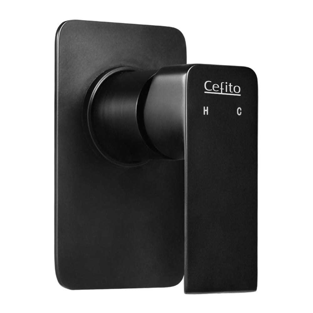 cefito-bathroom-mixer-tap-faucet-rain-shower-head-set-hot-and-cold-diverter-diy-black at www.mallsonline.com.au