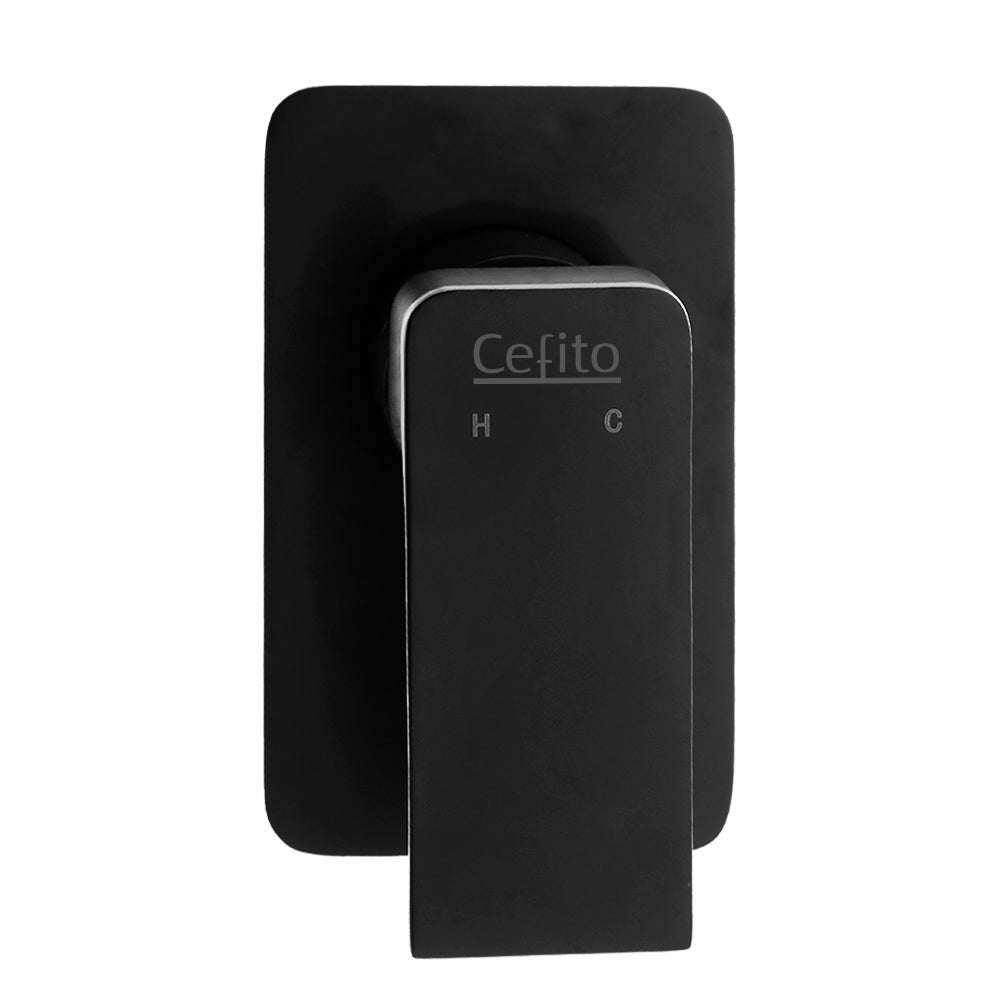 cefito-bathroom-mixer-tap-faucet-rain-shower-head-set-hot-and-cold-diverter-diy-black at www.mallsonline.com.au