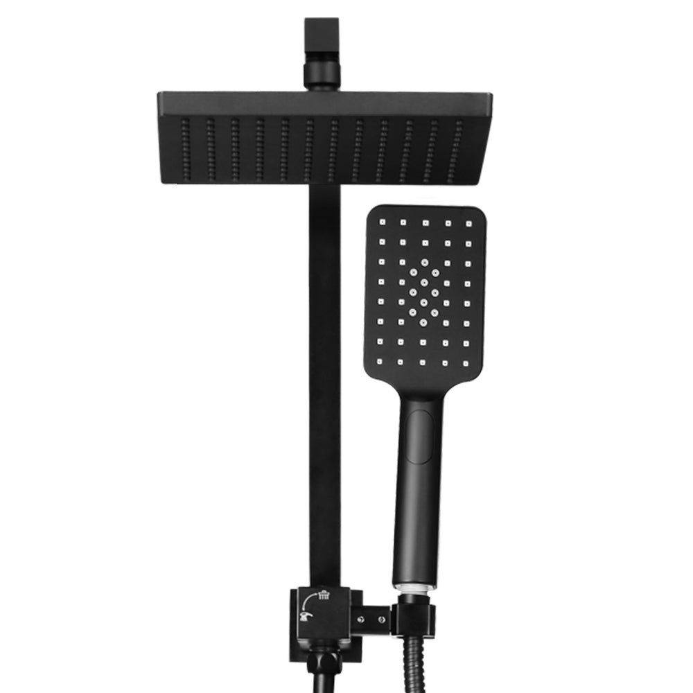 cefito-wels-8-rain-shower-head-set-square-handheld-high-pressure-wall-black at www.mallsonline.com.au