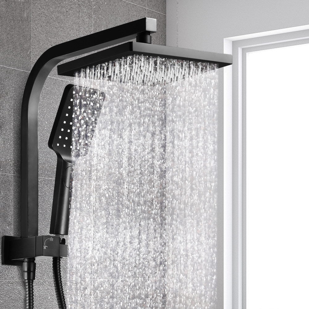 cefito-wels-8-rain-shower-head-set-square-handheld-high-pressure-wall-black at www.mallsonline.com.au