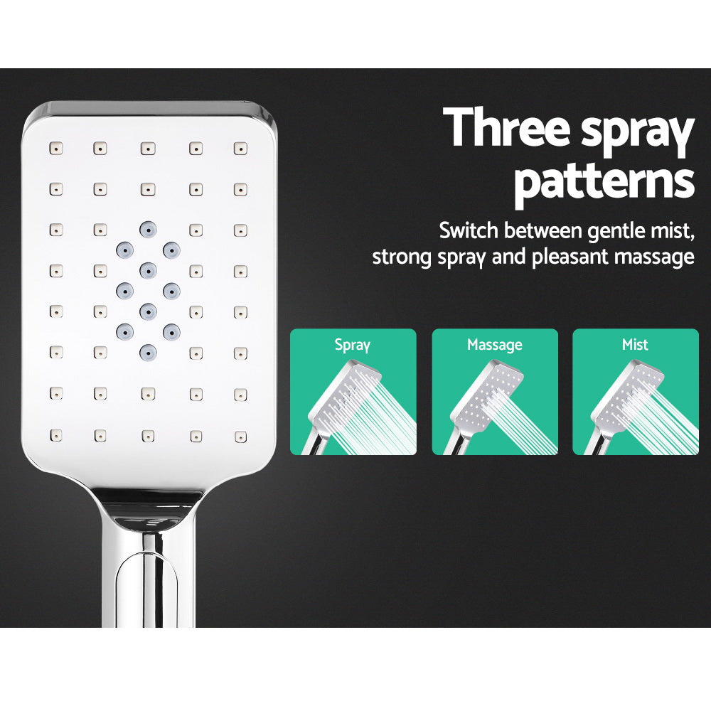 cefito-wels-8-rain-shower-head-set-square-handheld-high-pressure-wall-chrome at www.mallsonline.com.au