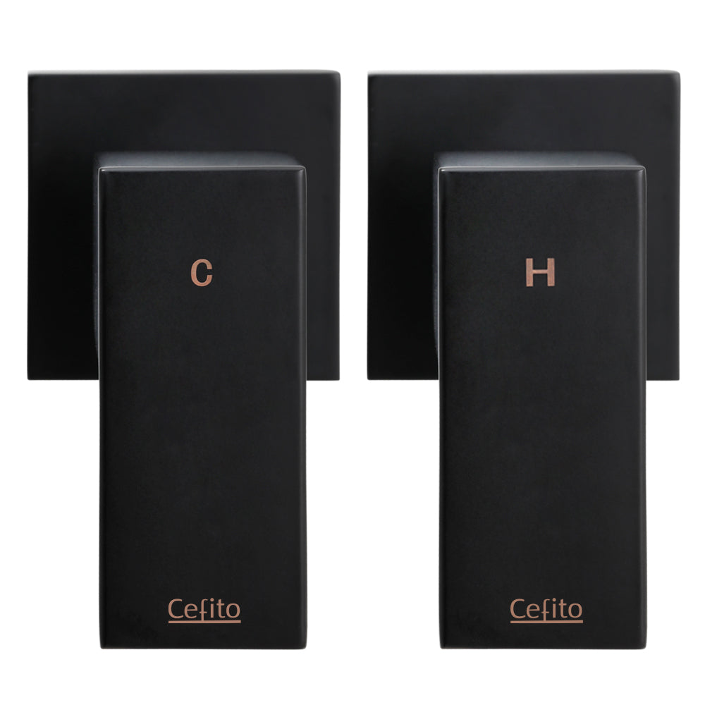 cefito-bathroom-taps-faucet-rain-shower-head-set-hot-and-cold-diverter-diy-black at www.mallsonline.com.au