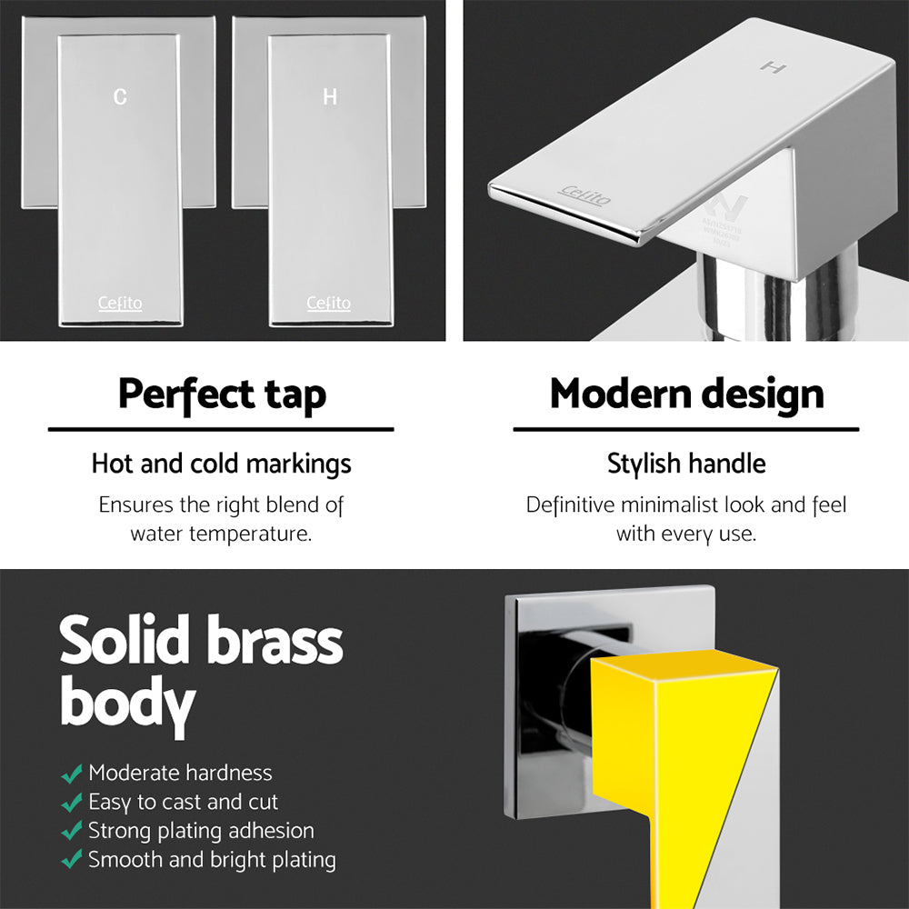 cefito-bathroom-taps-faucet-rain-shower-head-set-hot-and-cold-diverter-diy-chrome at www.mallsonline.com.au