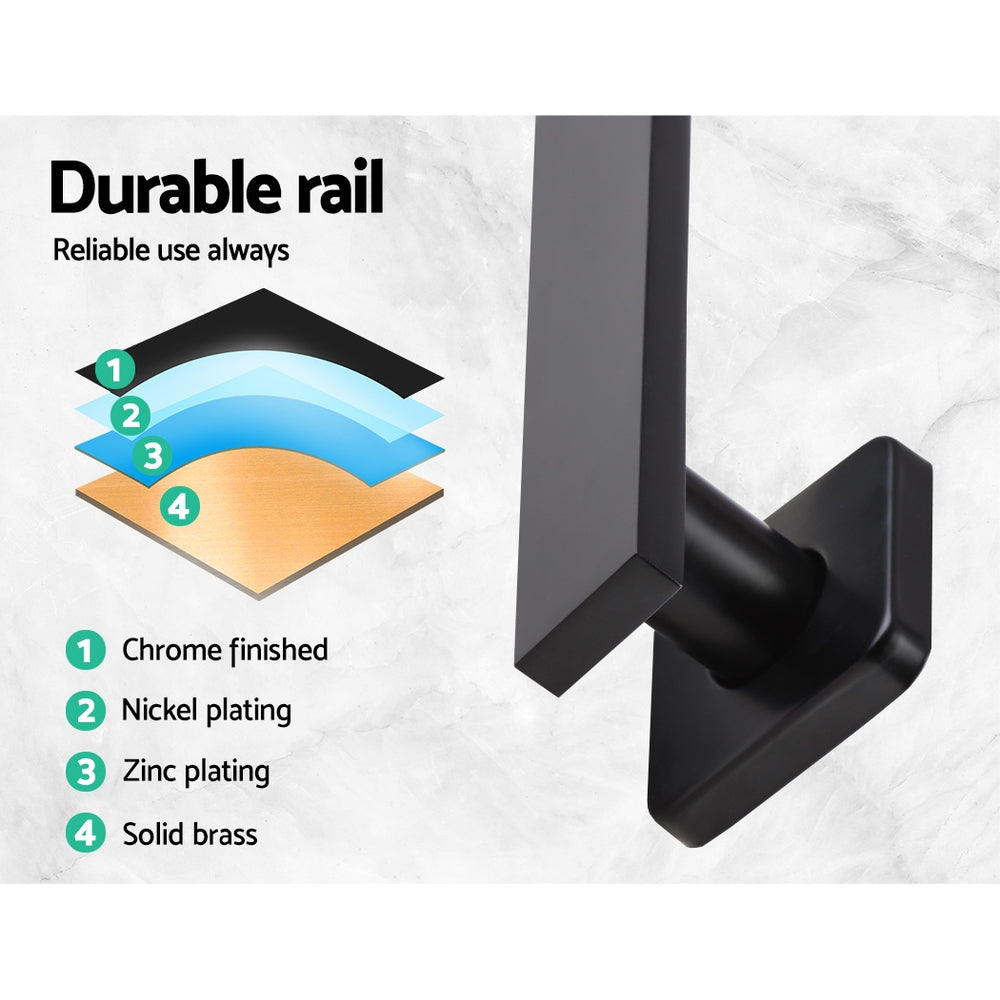 cefito-wels-8-rain-shower-head-set-square-high-pressure-wall-arm-diy-black at www.mallsonline.com.au