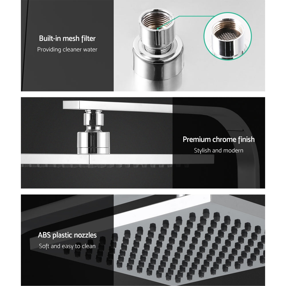 cefito-wels-8-rain-shower-head-set-square-high-pressure-wall-arm-diy-chrome at www.mallsonline.com.au