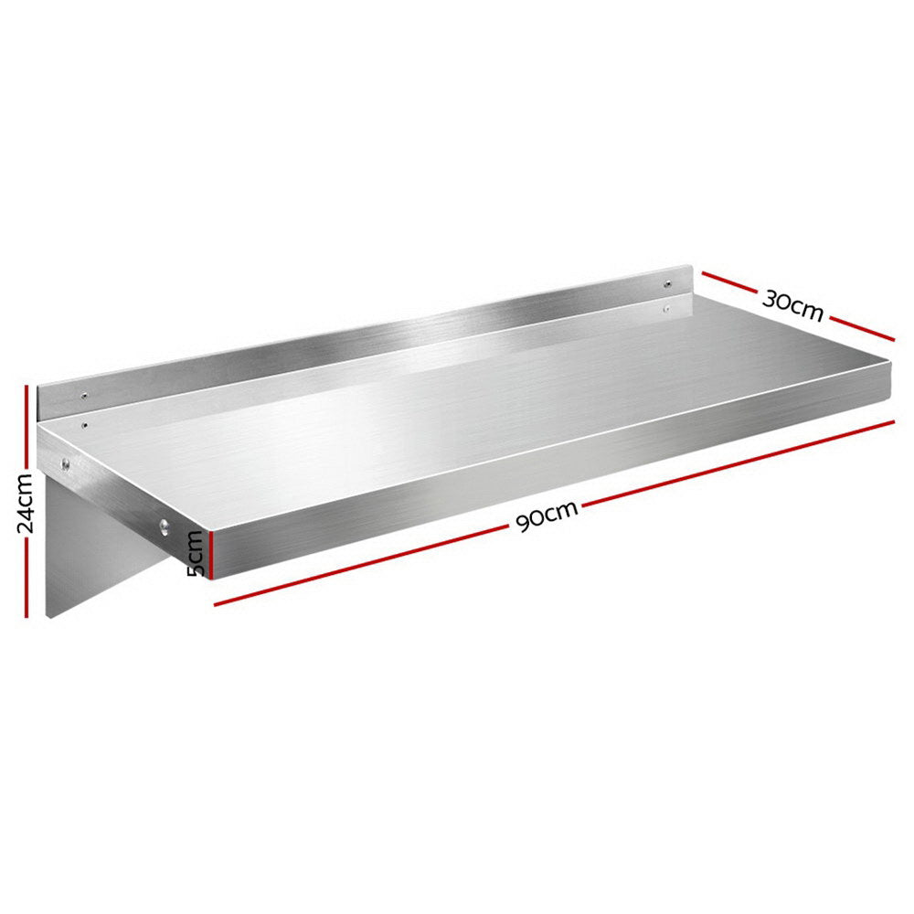 cefito-900mm-stainless-steel-wall-shelf-kitchen-shelves-rack-mounted-display-shelving www.mallsonline.com.au