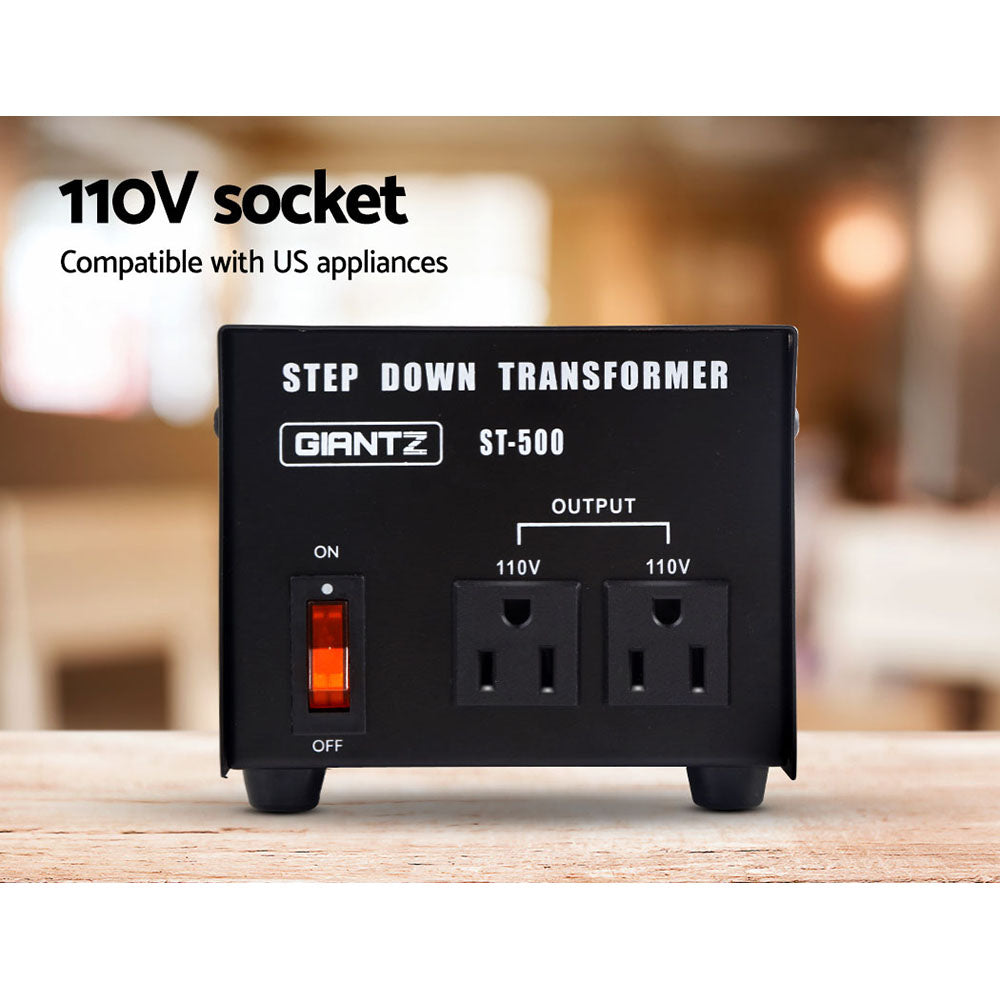 giantz-stepdown-transformer-500w-240v-to-110v at www.mallsonline.com.au
