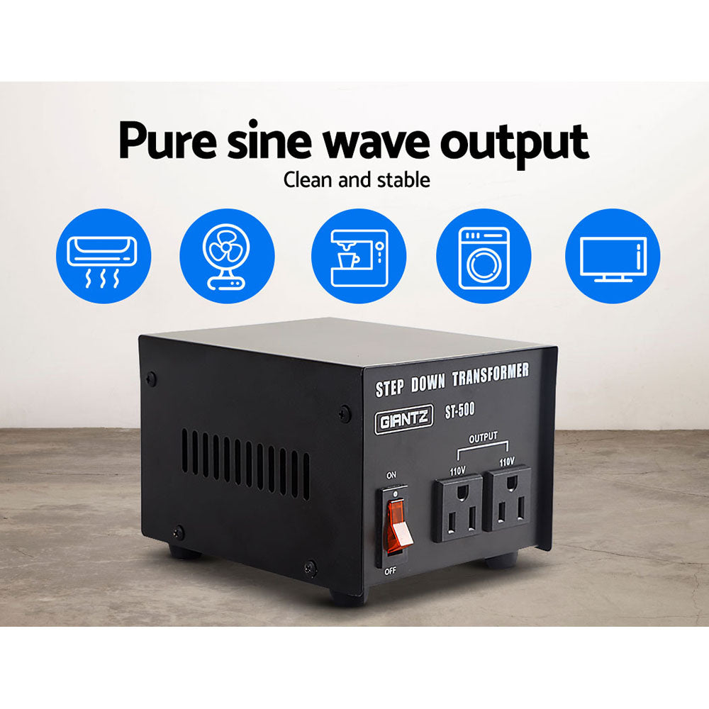 giantz-stepdown-transformer-500w-240v-to-110v at www.mallsonline.com.au