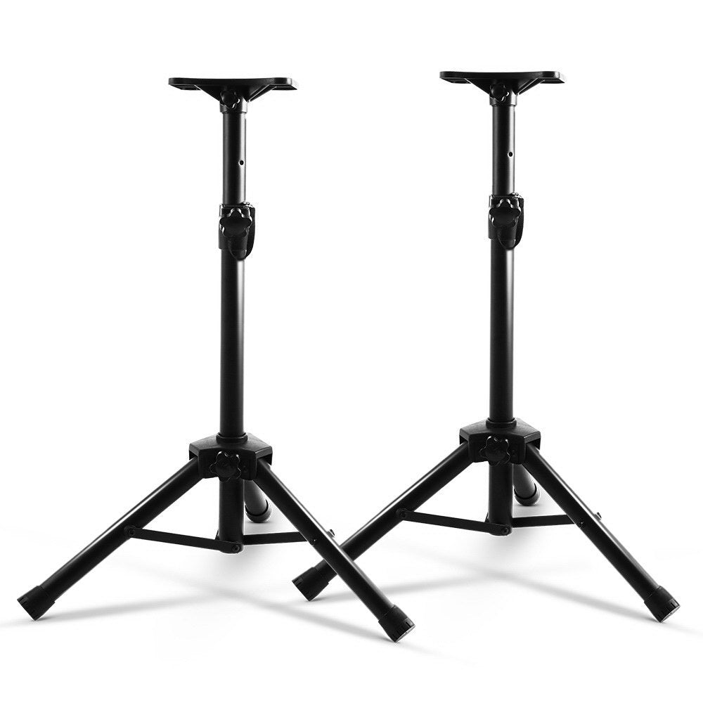 set-of-2-adjustable-120cm-speaker-stand-black at www.mallsonline.com.au