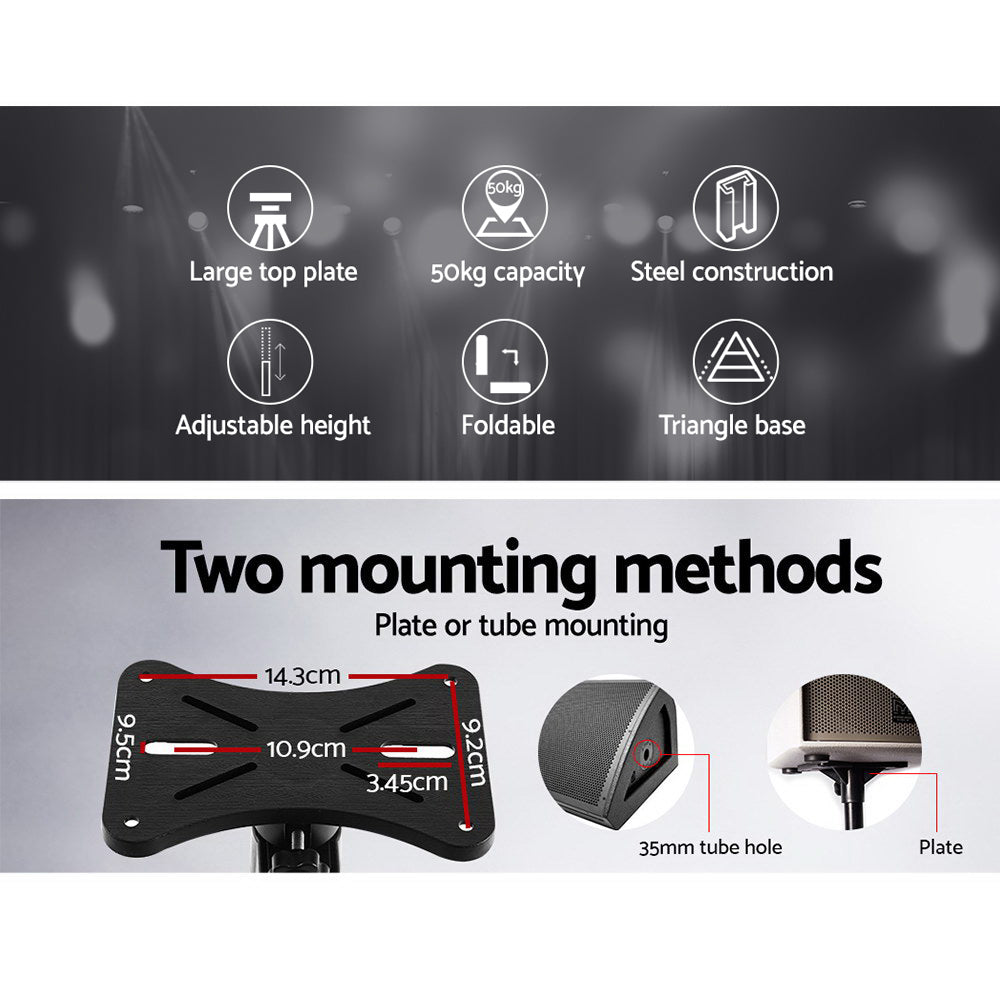 set-of-2-adjustable-120cm-speaker-stand-black at www.mallsonline.com.au