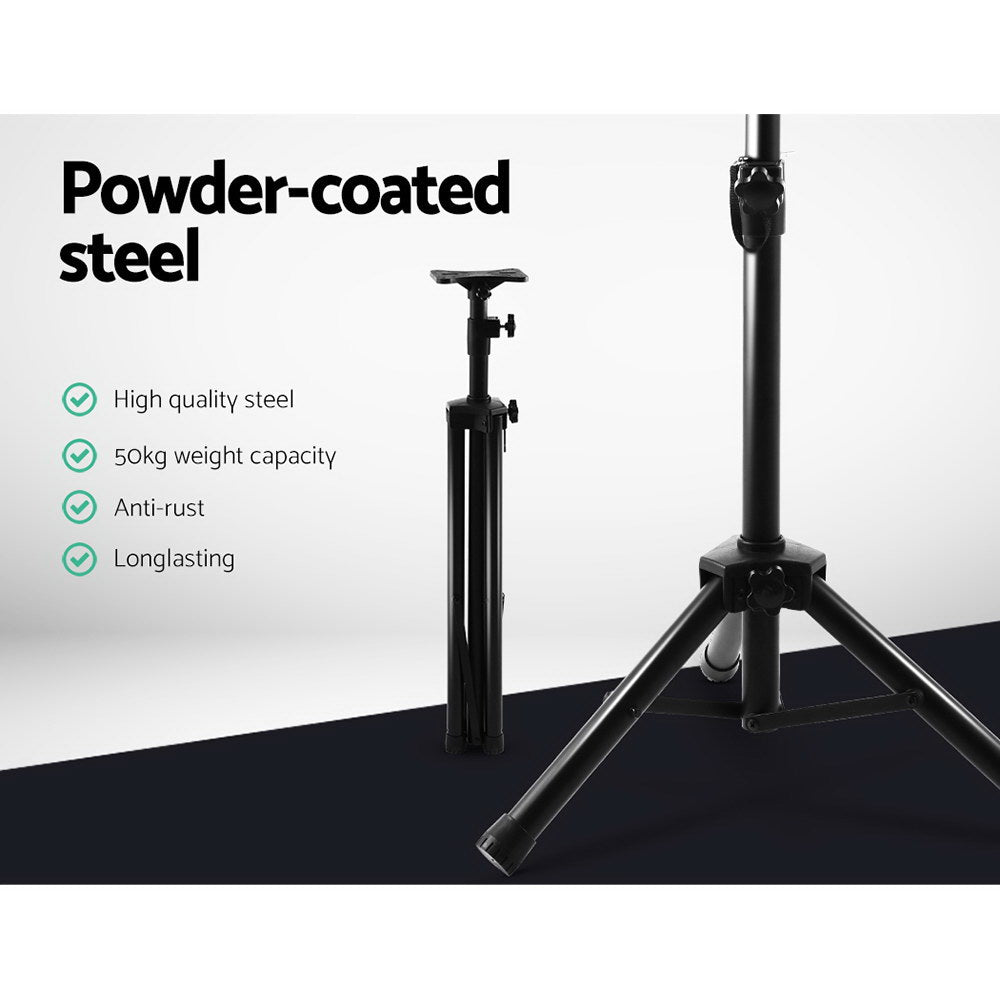 set-of-2-adjustable-120cm-speaker-stand-black at www.mallsonline.com.au