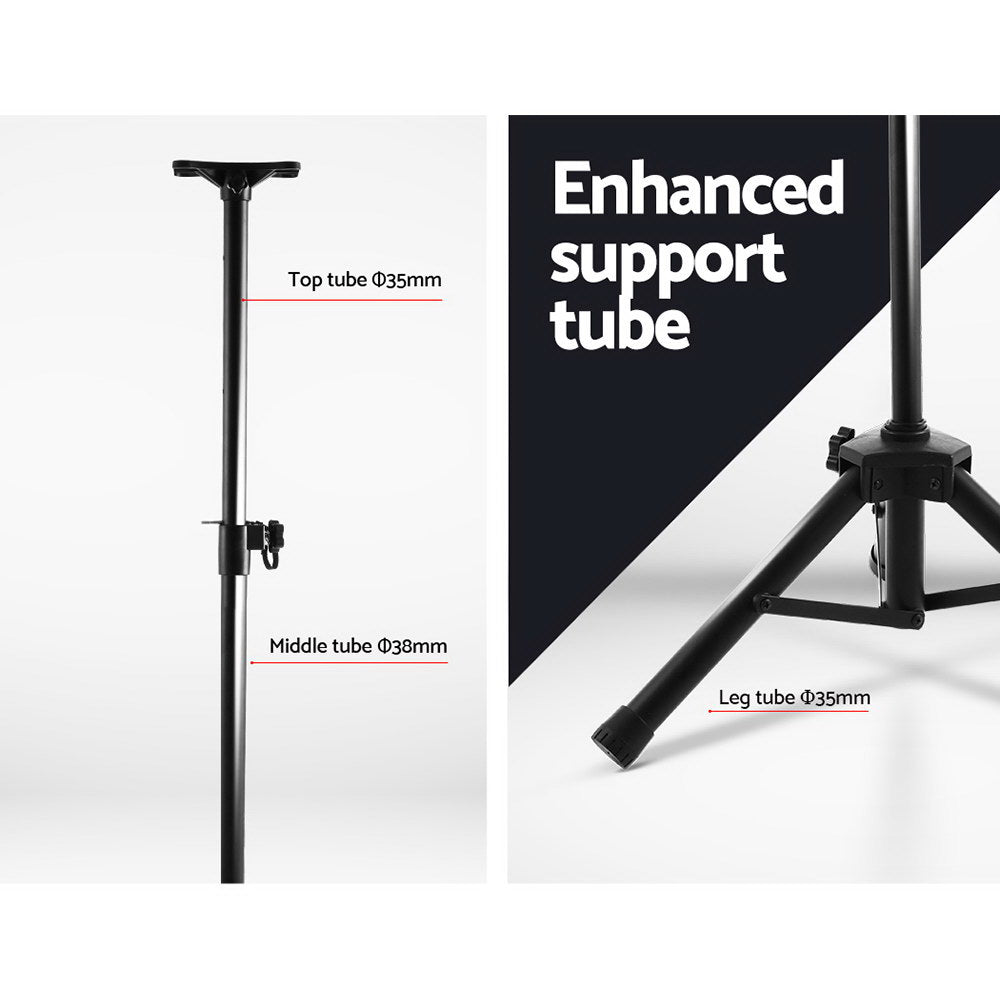 set-of-2-adjustable-120cm-speaker-stand-black at www.mallsonline.com.au