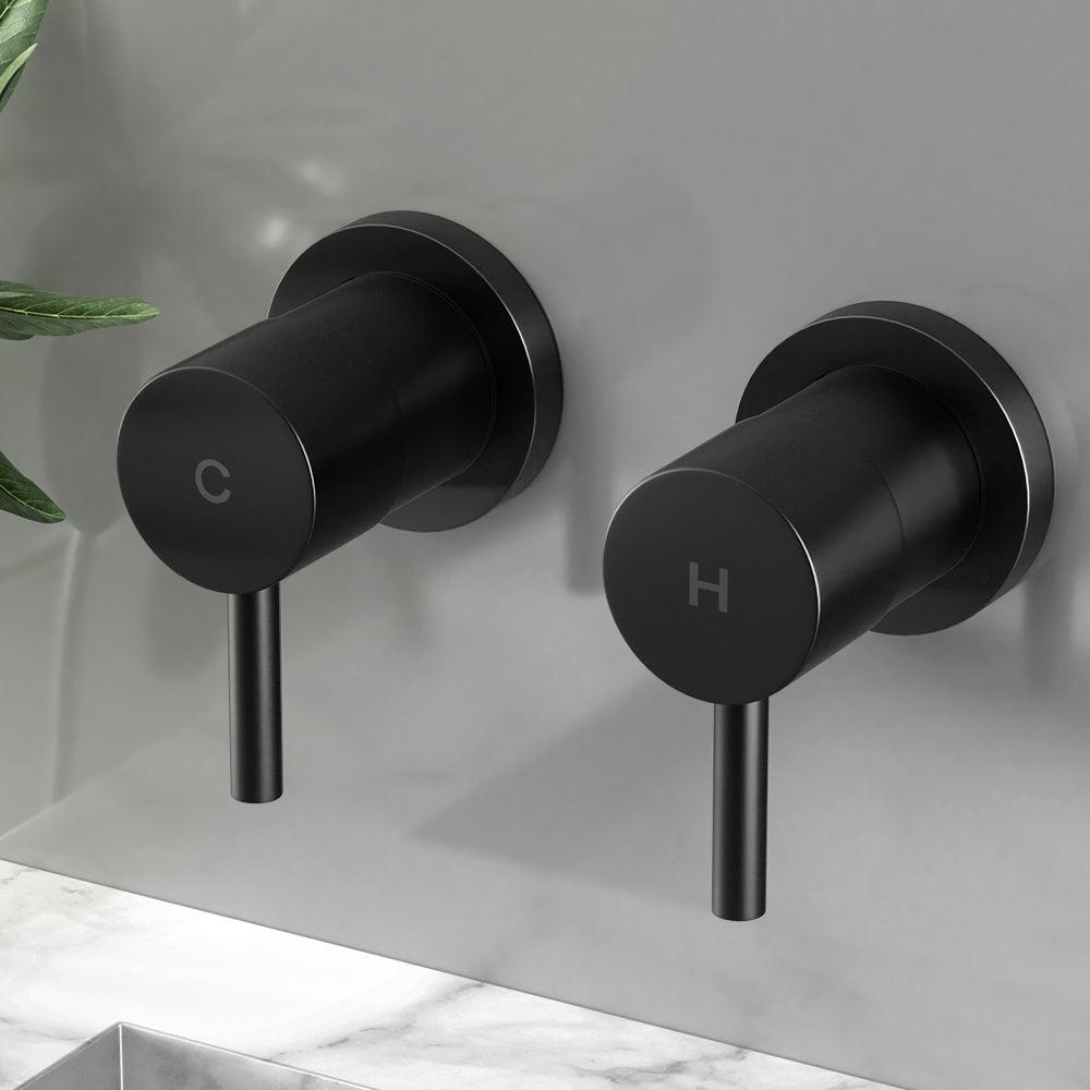 cefito-bathroom-tap-shower-twin-tap-faucet-basin-sink-bath-swivel-black at www.mallsonline.com.au