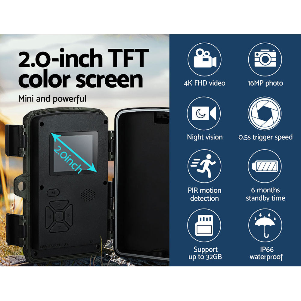ul-tech-trail-camera-4k-16mp-wildlife-game-hunting-security-cam-pir-night-vision at www.mallsonline.com.au