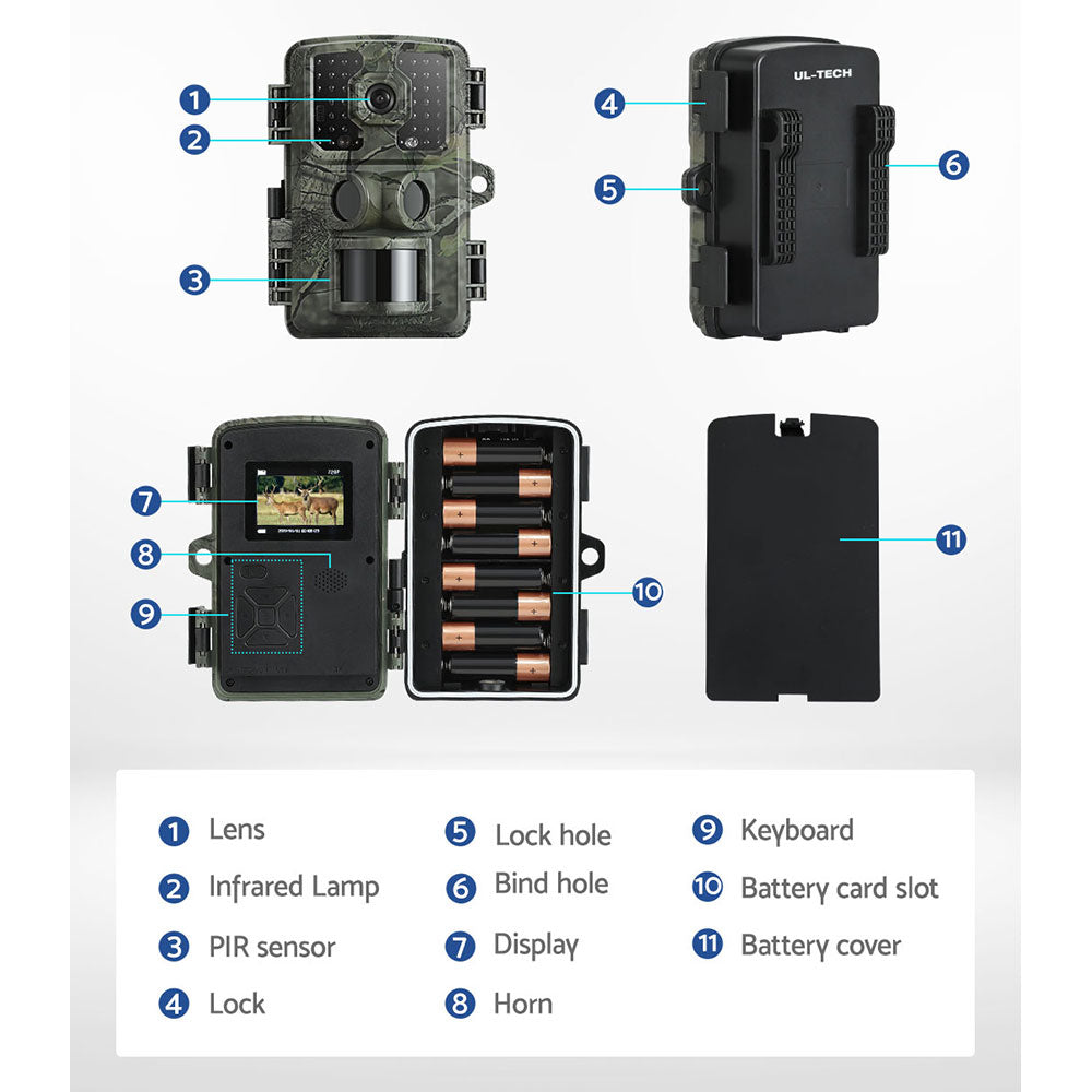 ul-tech-trail-camera-4k-16mp-wildlife-game-hunting-security-cam-pir-night-vision at www.mallsonline.com.au