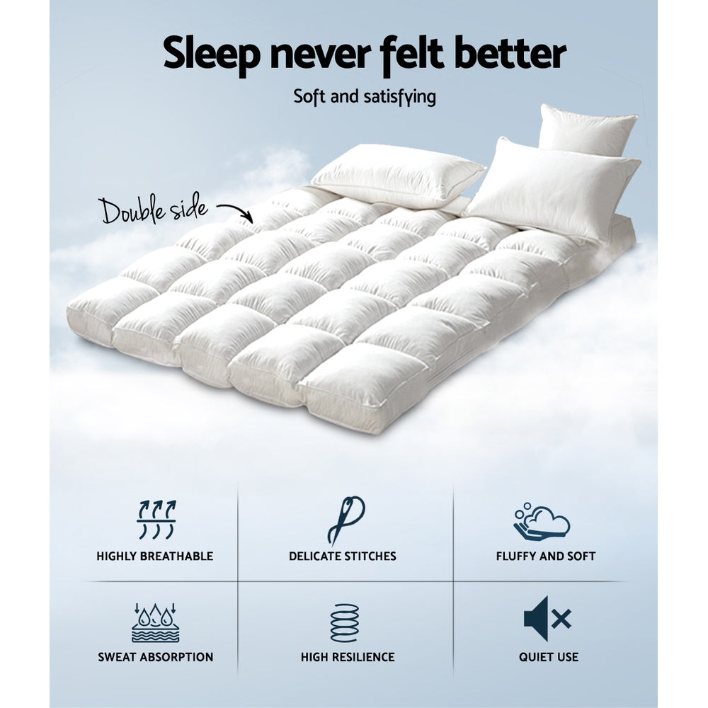 giselle-double-mattress-topper-bamboo-fibre-pillowtop-protector at www.mallsonline.com.au