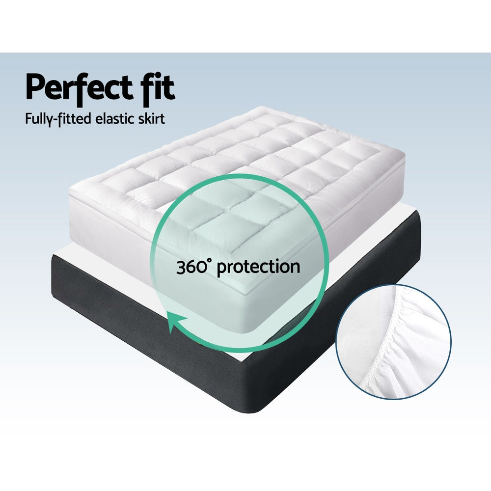 giselle-double-mattress-topper-bamboo-fibre-pillowtop-protector at www.mallsonline.com.au